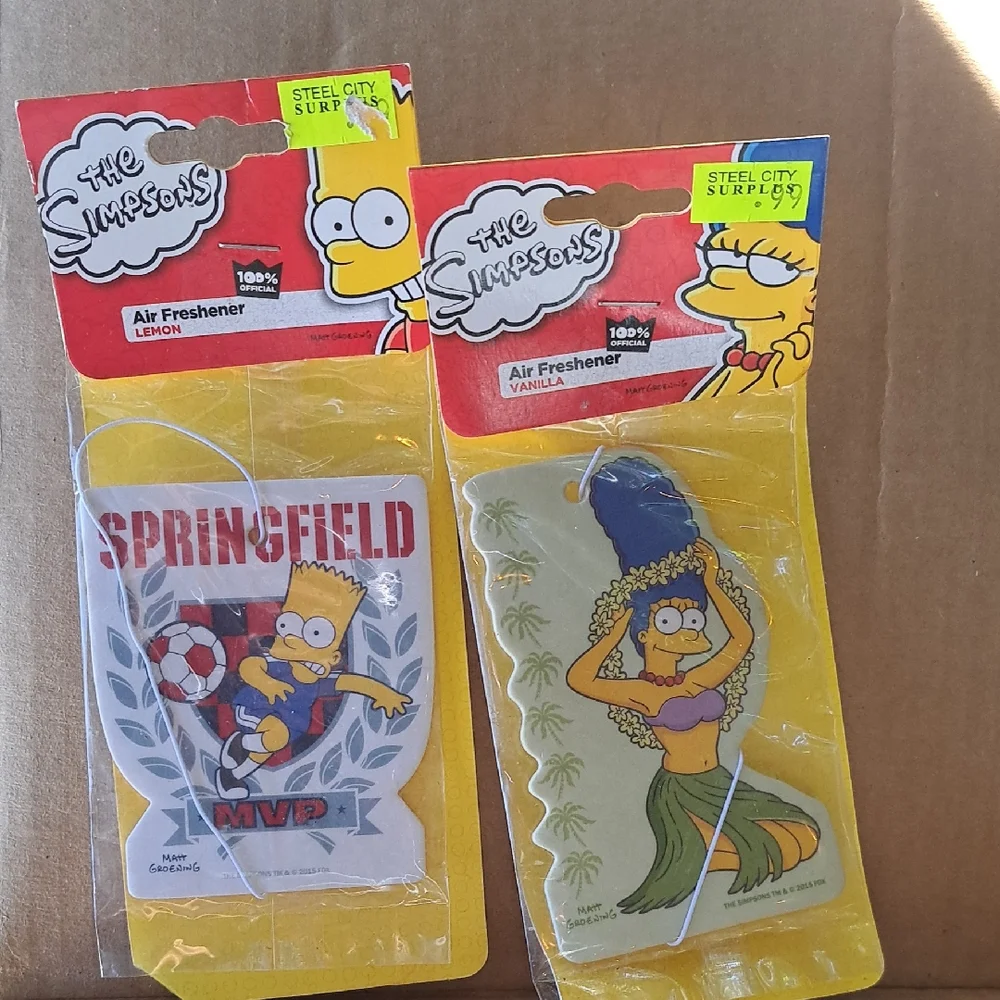 Simpsons | Party Supplies | The Simpsons Air Freshener Set Lemon